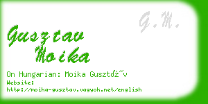 gusztav moika business card